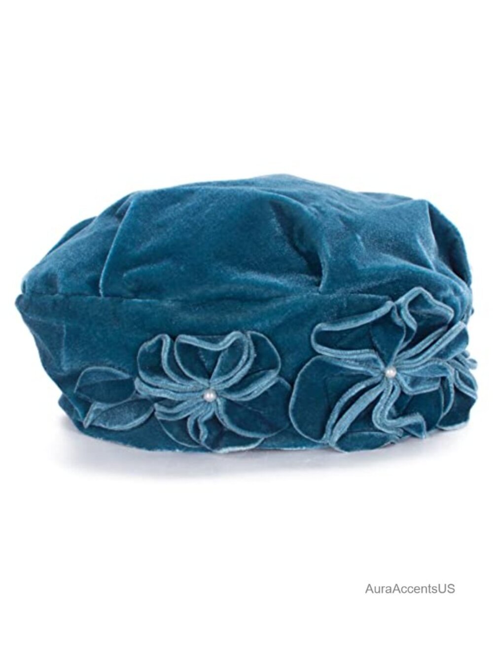 Lawliet 1920 Vintage Style Velvet Beret Floral Hat Chic Cap One Size
